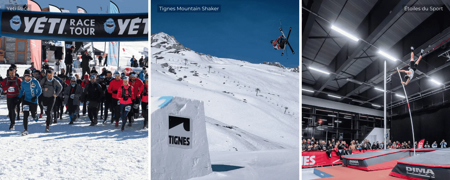 Tignes Winter Events and Festivals: Yeti Race, Mountain Shaker, Étoiles du Sport