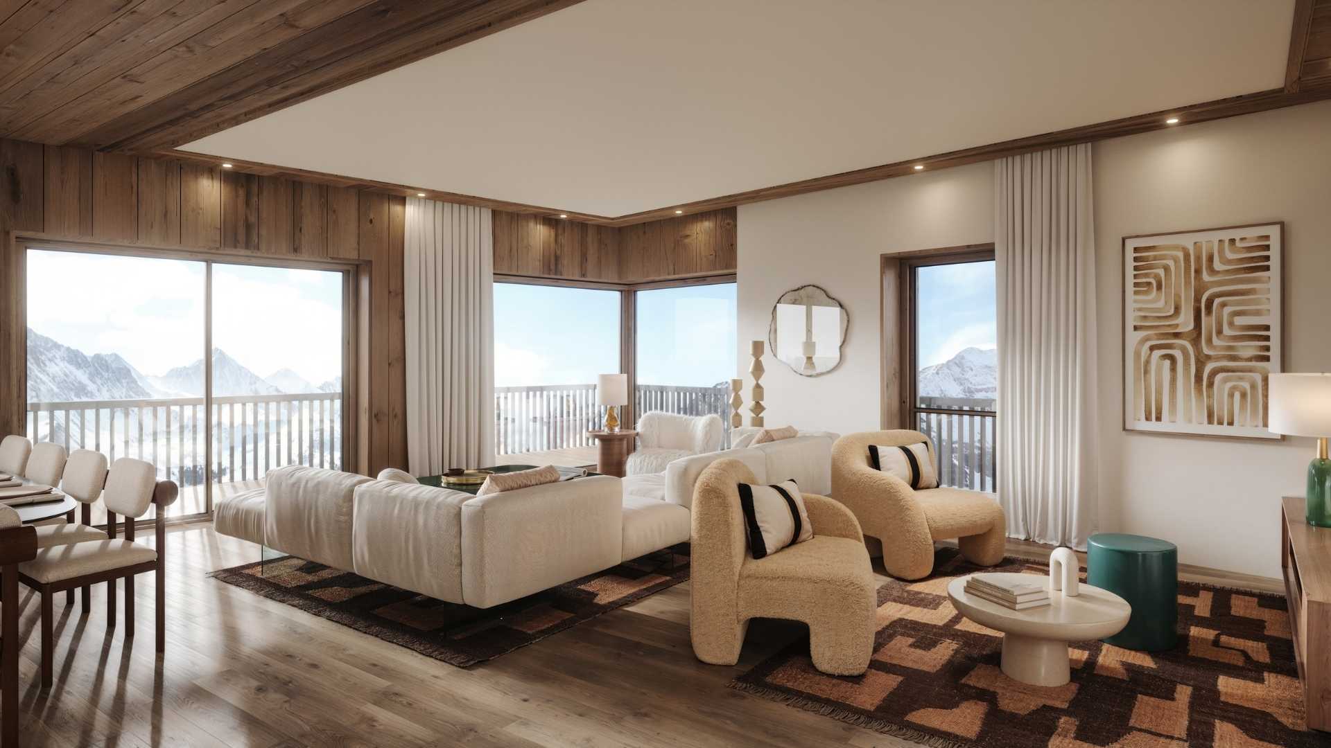 Indoor image of a Genesis apartment living room in Tignes
