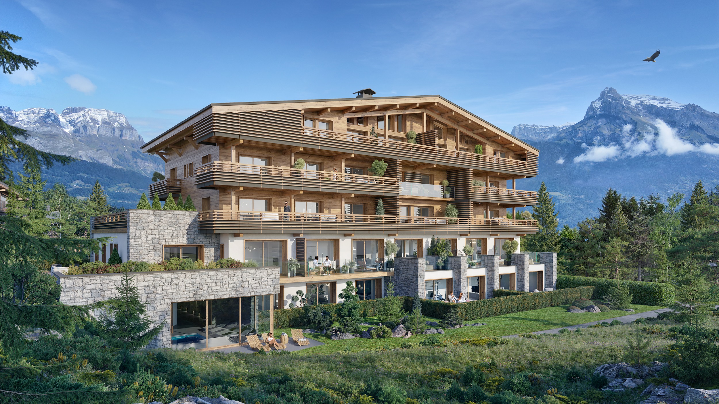 Au Cœur des Prés, New Apartments For Sale in Combloux: photo of building exterior