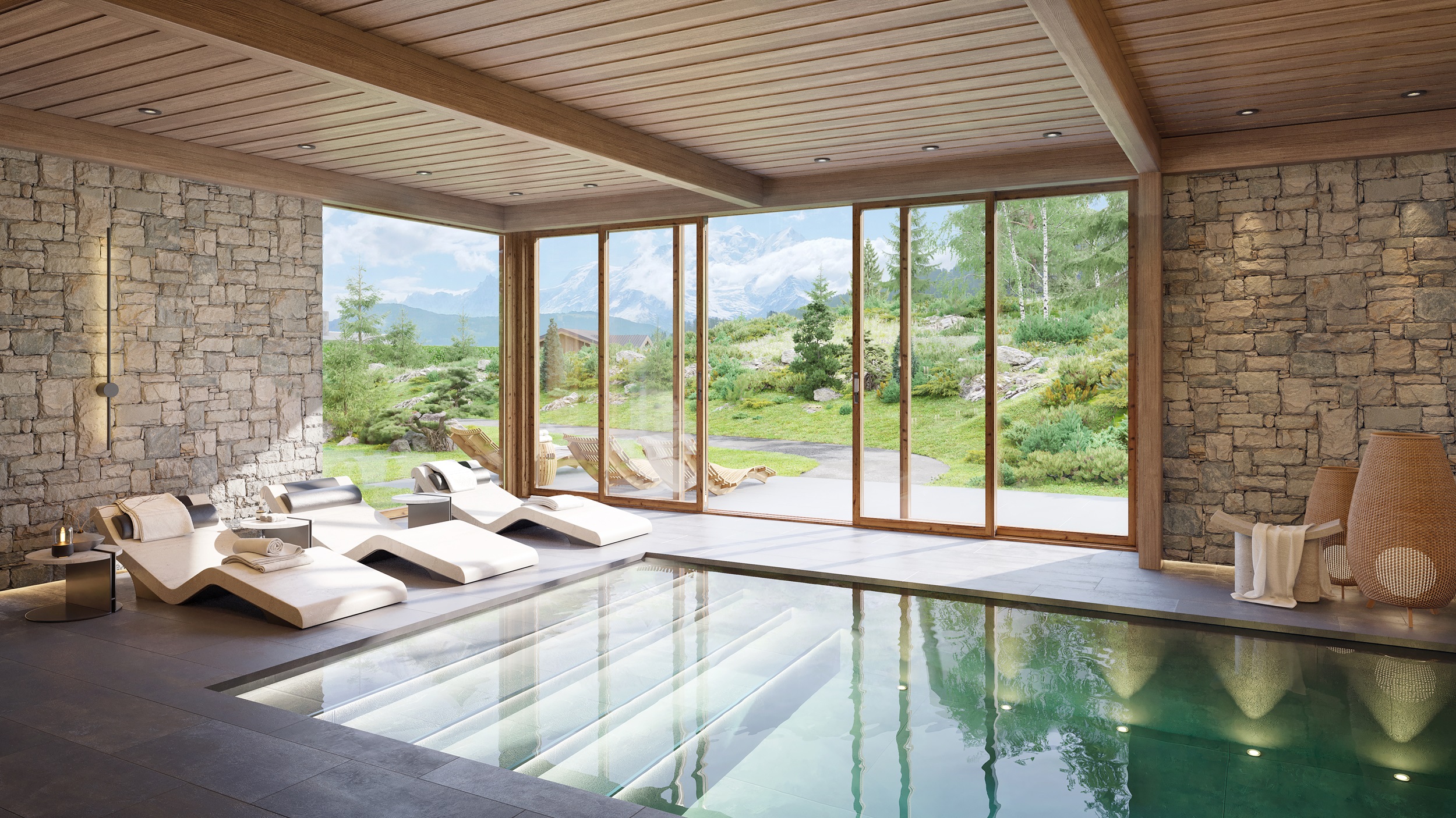 Au Cœur des Prés, New Apartments For Sale in Combloux: photo of wellness area swimming pool