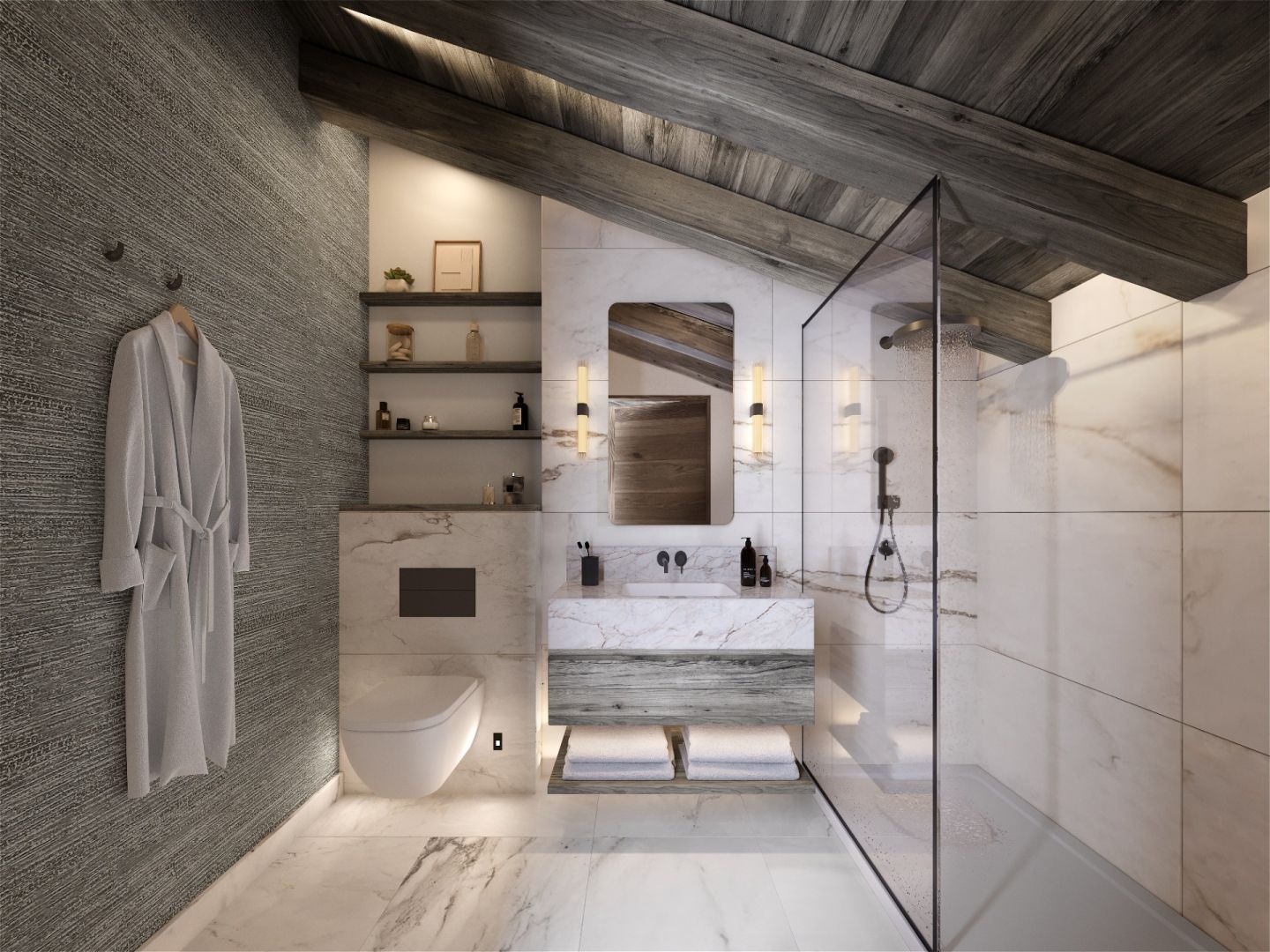 Les Jardins de Julliet, New Luxury Apartments for Sale in Val d'Isère: photo of bathroom example