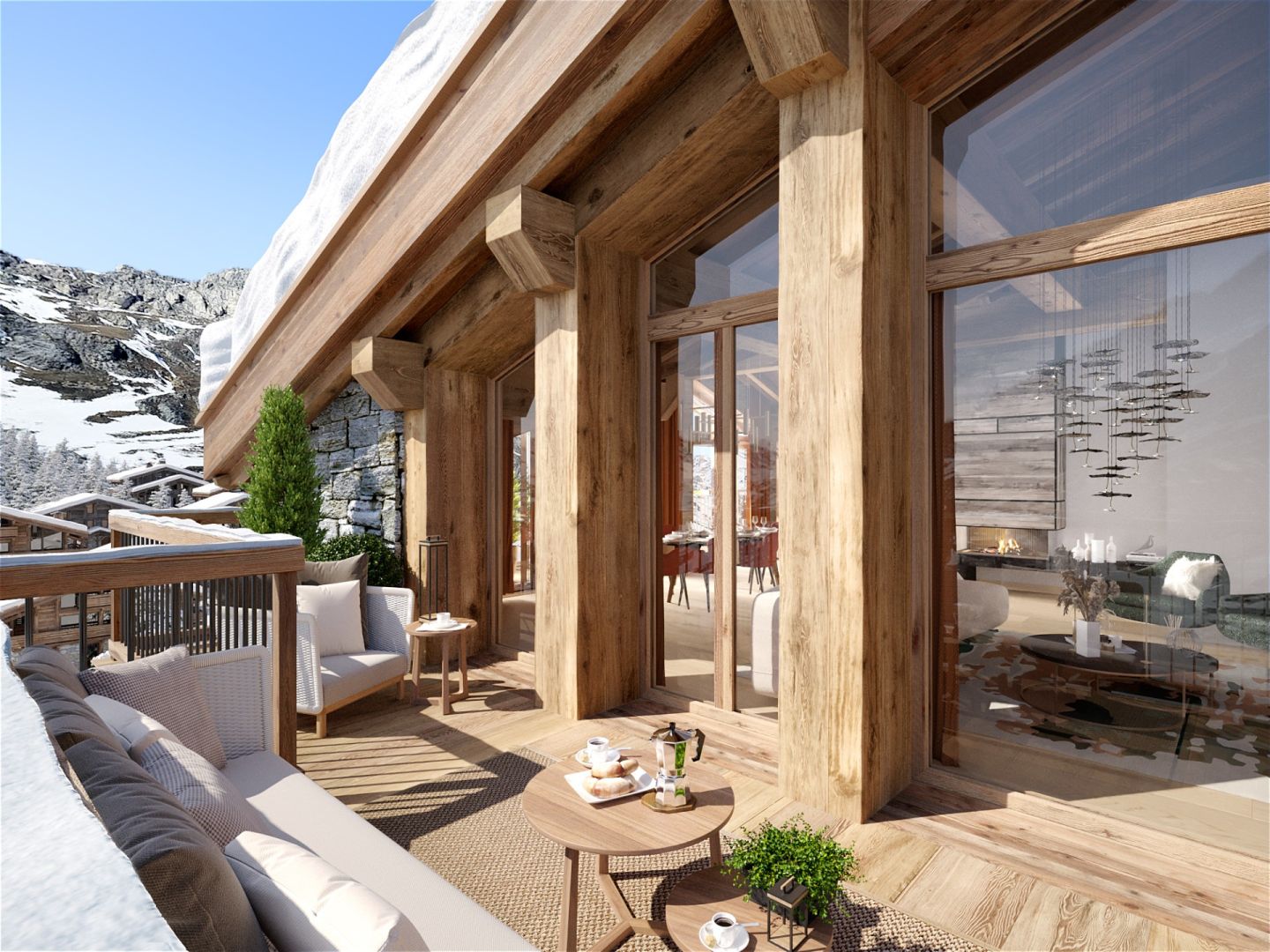 Les Jardins de Julliet, New Luxury Apartments for Sale in Val d'Isère: photo of terrace example