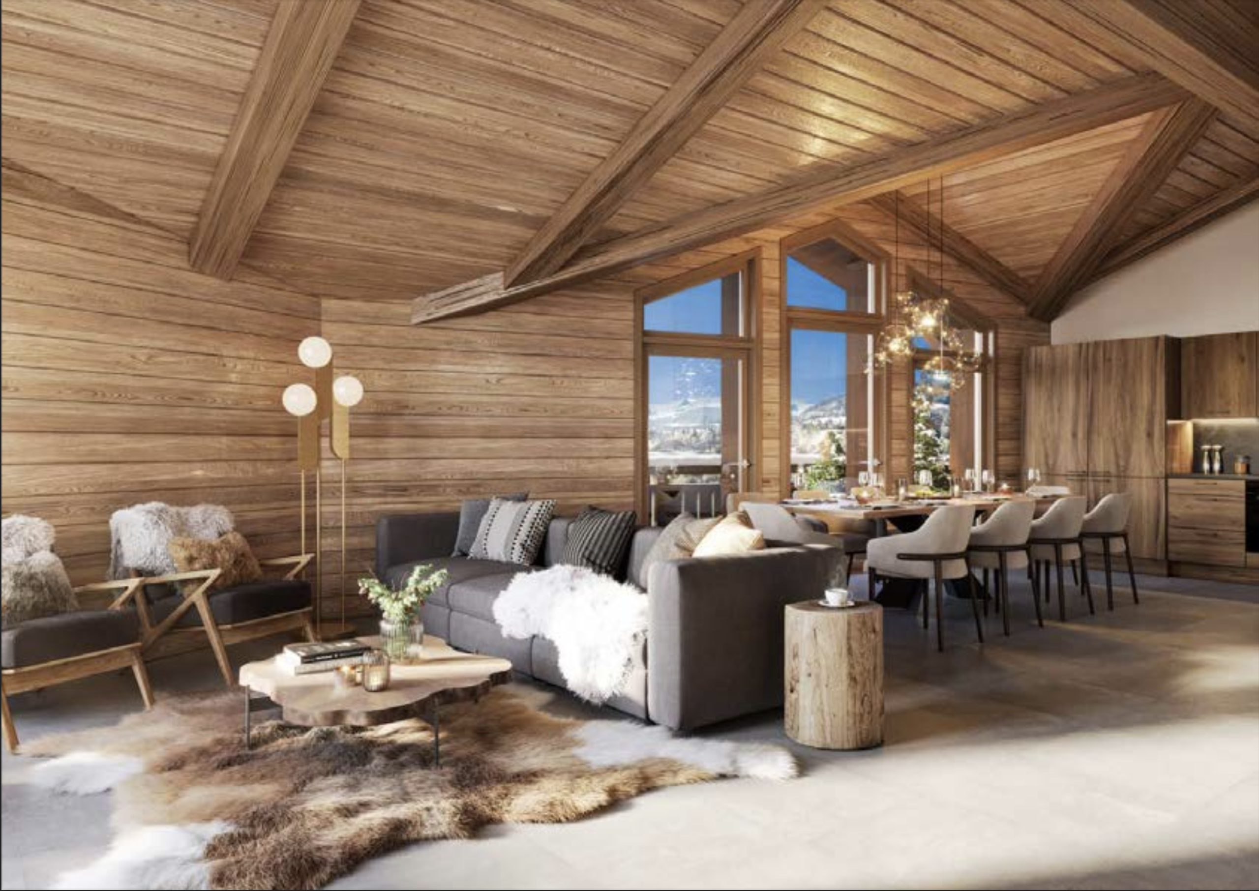 L'Héritage. New Apartments For Sale in Morzine: photo of living room