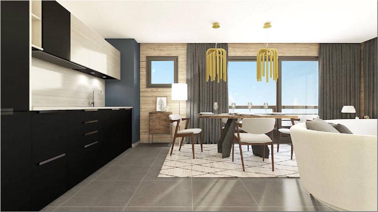 L'Alpée, New Apartments For Sale in Montriond: photo of kitchen example