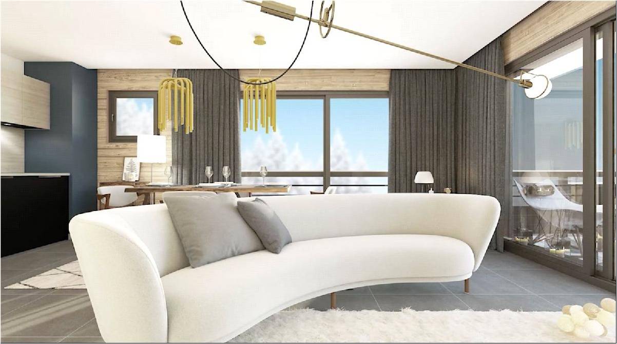 L'Alpée, New Apartments For Sale in Montriond: photo of living room example
