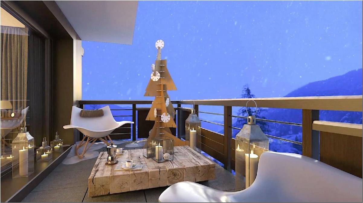 L'Alpée, New Apartments For Sale in Montriond: photo of terrace example