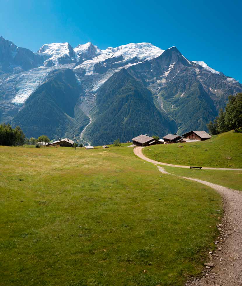 Pure mont blanc | New apartments and duplexes for sale in Les Houches near Chamonix. photo of development area with view of Mont blanc 2