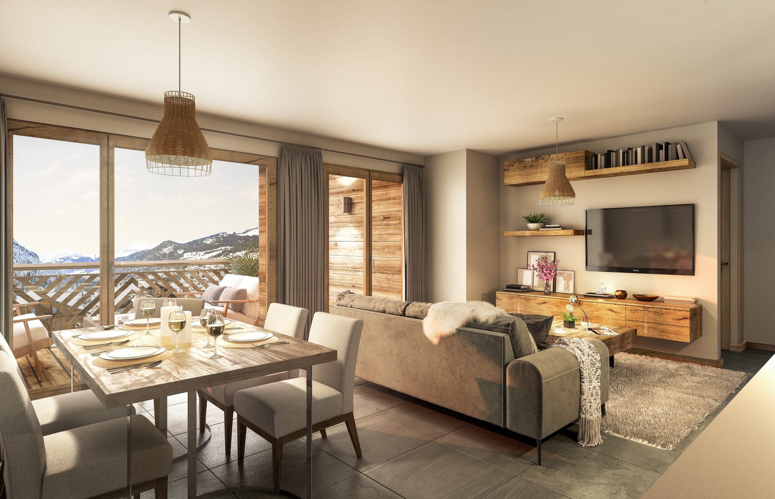 Le Savoy. New Apartments For Sale in Châtel: photo of living room 2