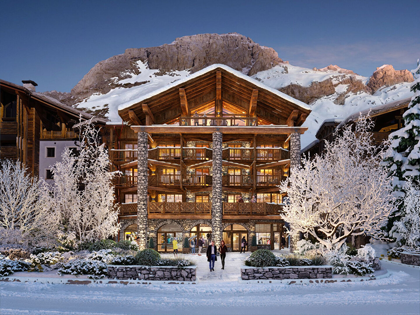 Le Kandahar, New Luxury Apartments For Sale in Val d'Isère - building façade