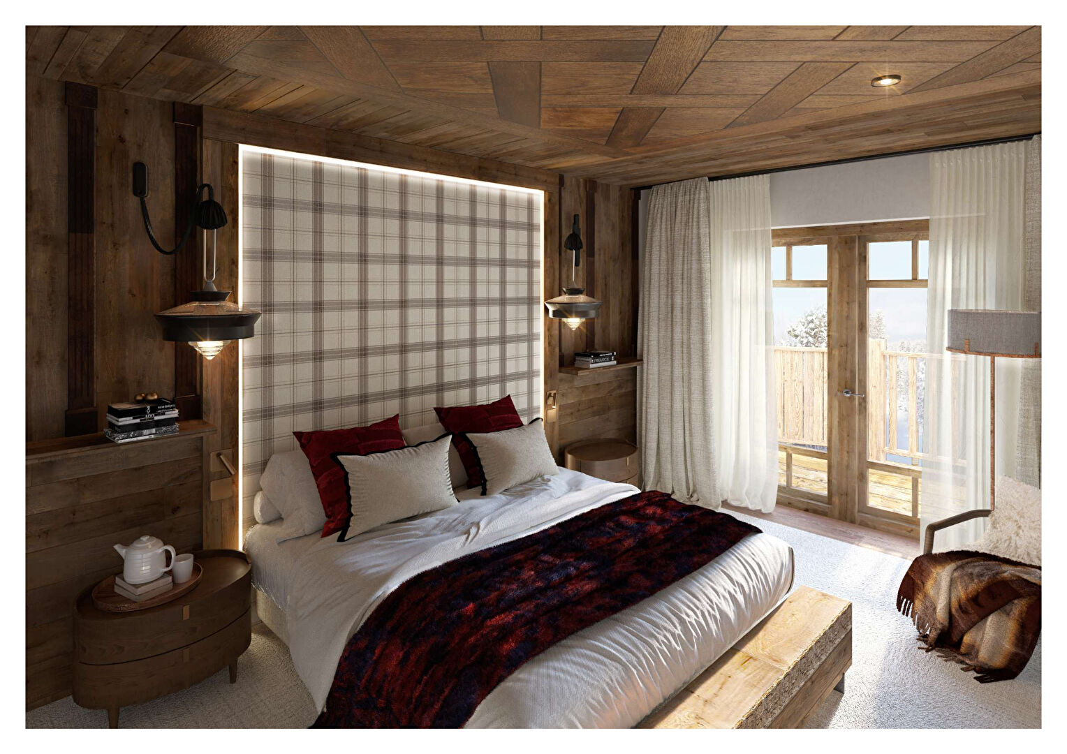 Le Kandahar, New Luxury Apartments For Sale in Val d'Isère - bedroom example