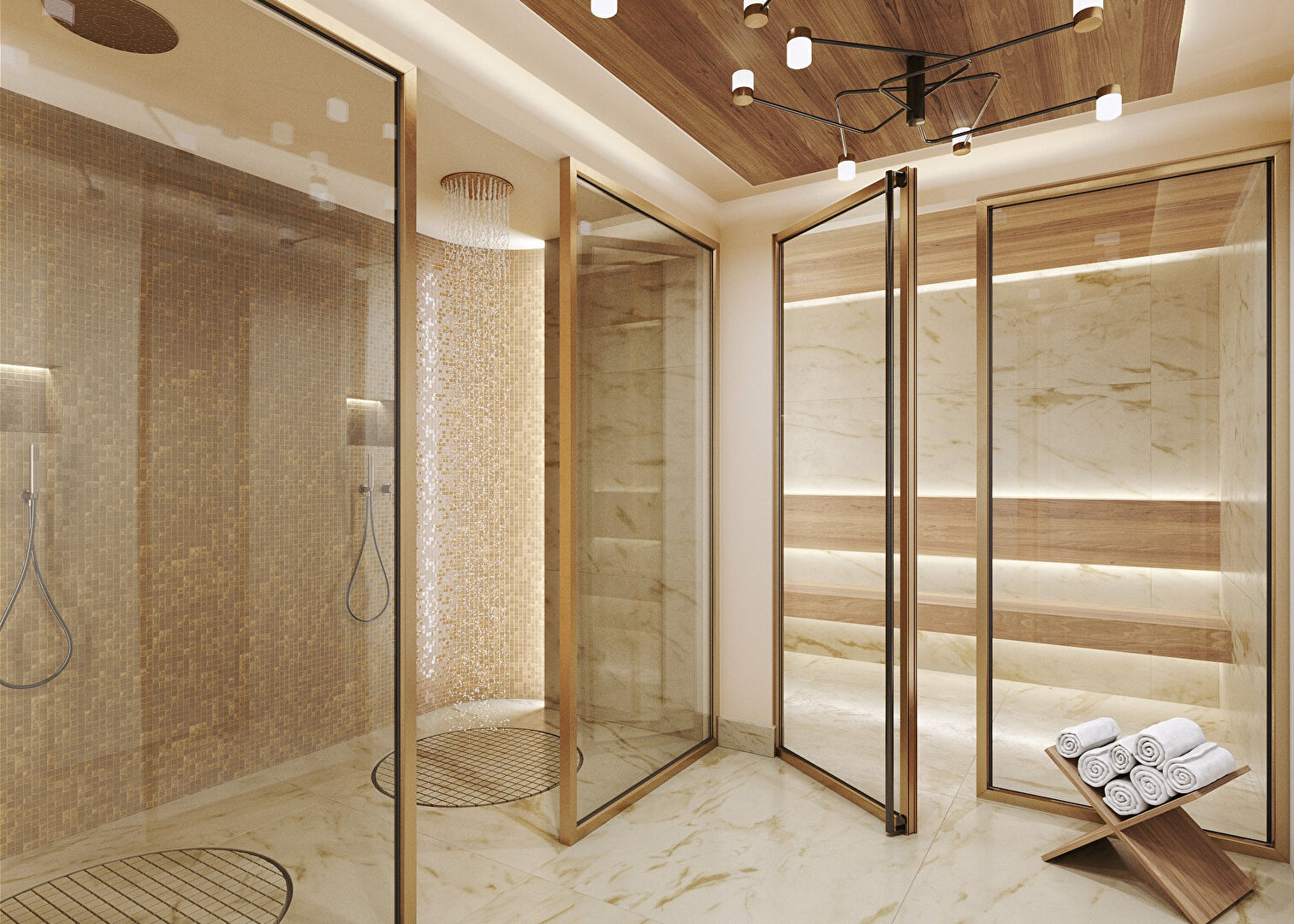 Le Kandahar, New Luxury Apartments For Sale in Val d'Isère - penthouse bathroom example