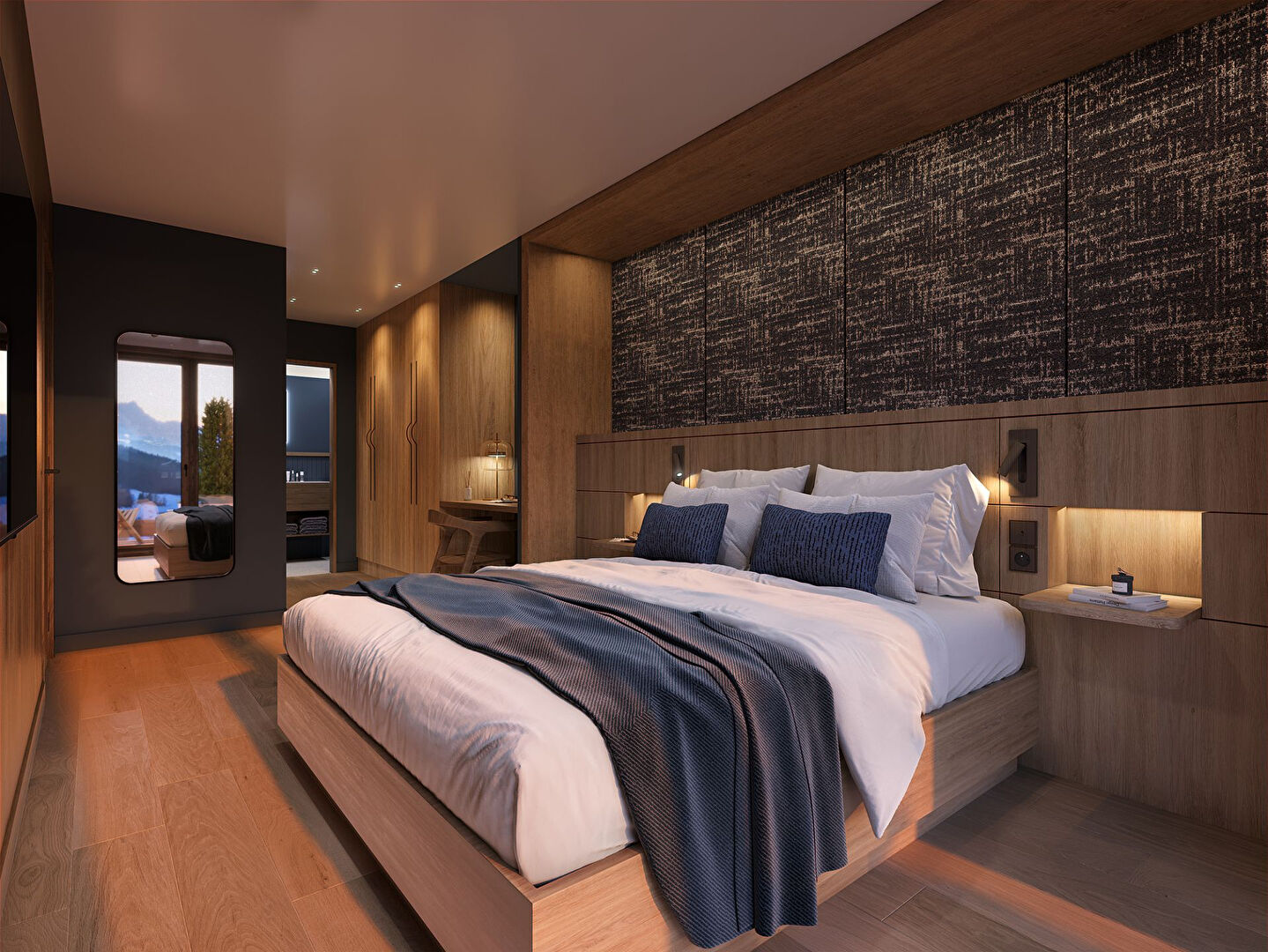Le Kandahar, New Luxury Apartments For Sale in Val d'Isère - bedroom example