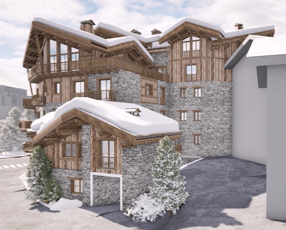 Alta, New Luxury Apartments & Penthouses for sale in Val d'Isère - 3d building mockup
