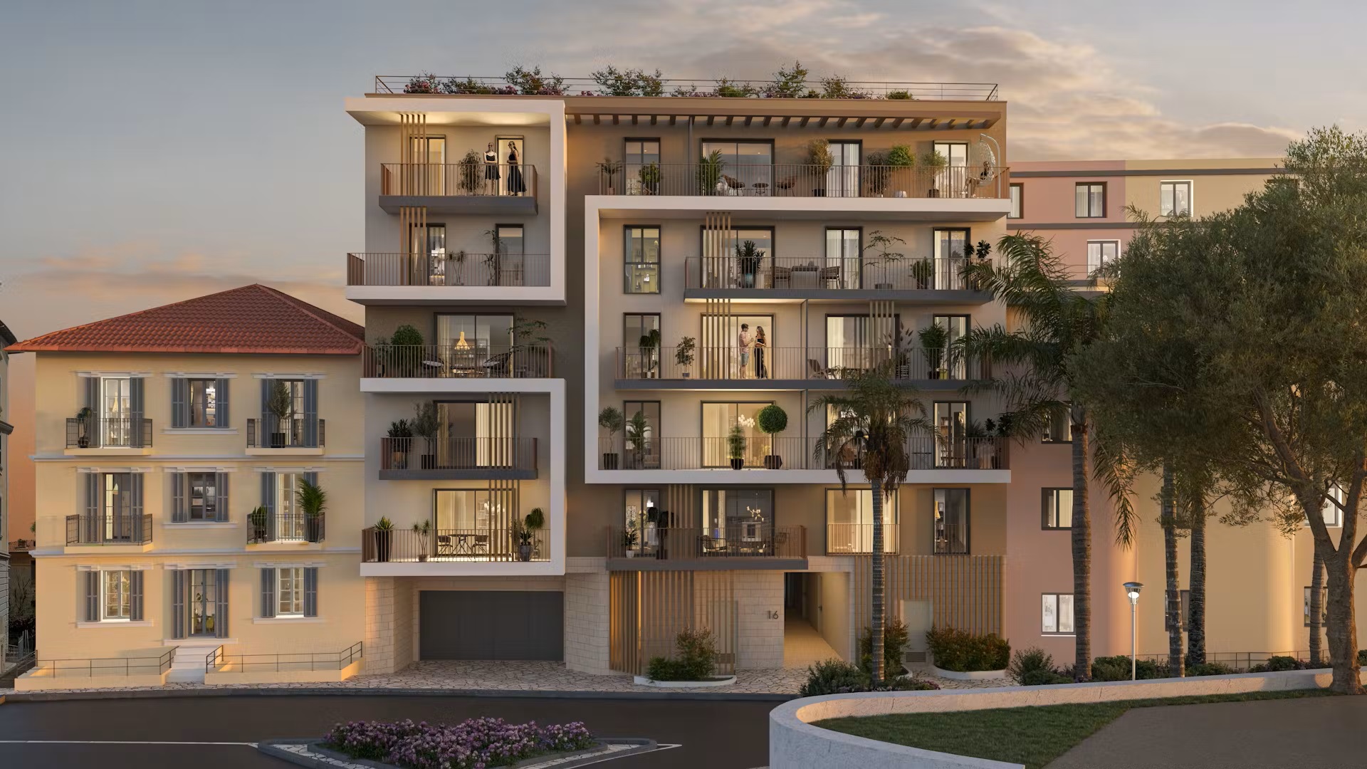 16 LANGEVIN - New apartments for sale in Beausoleil - building exterior front