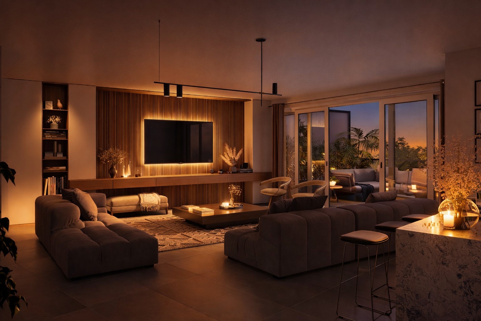 Clos d'Antibes - New Apartments For Sale in Antibes - living room example