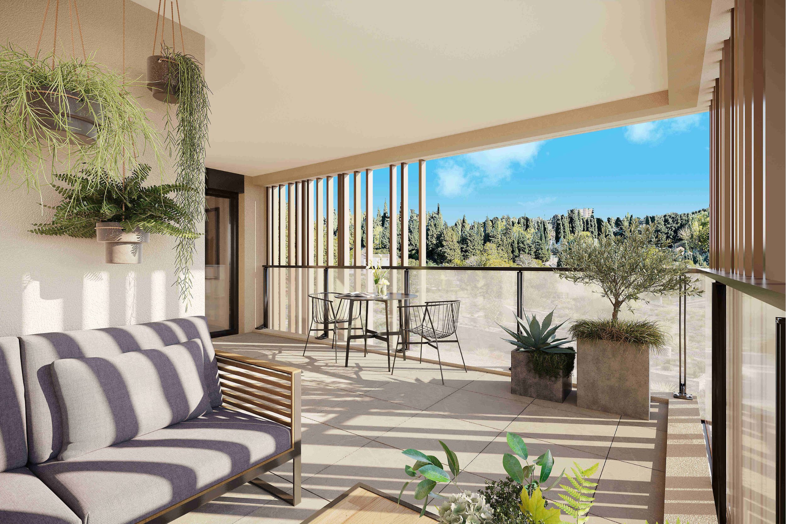 Contemplation - New apartments for sale in Antibes - terrace example