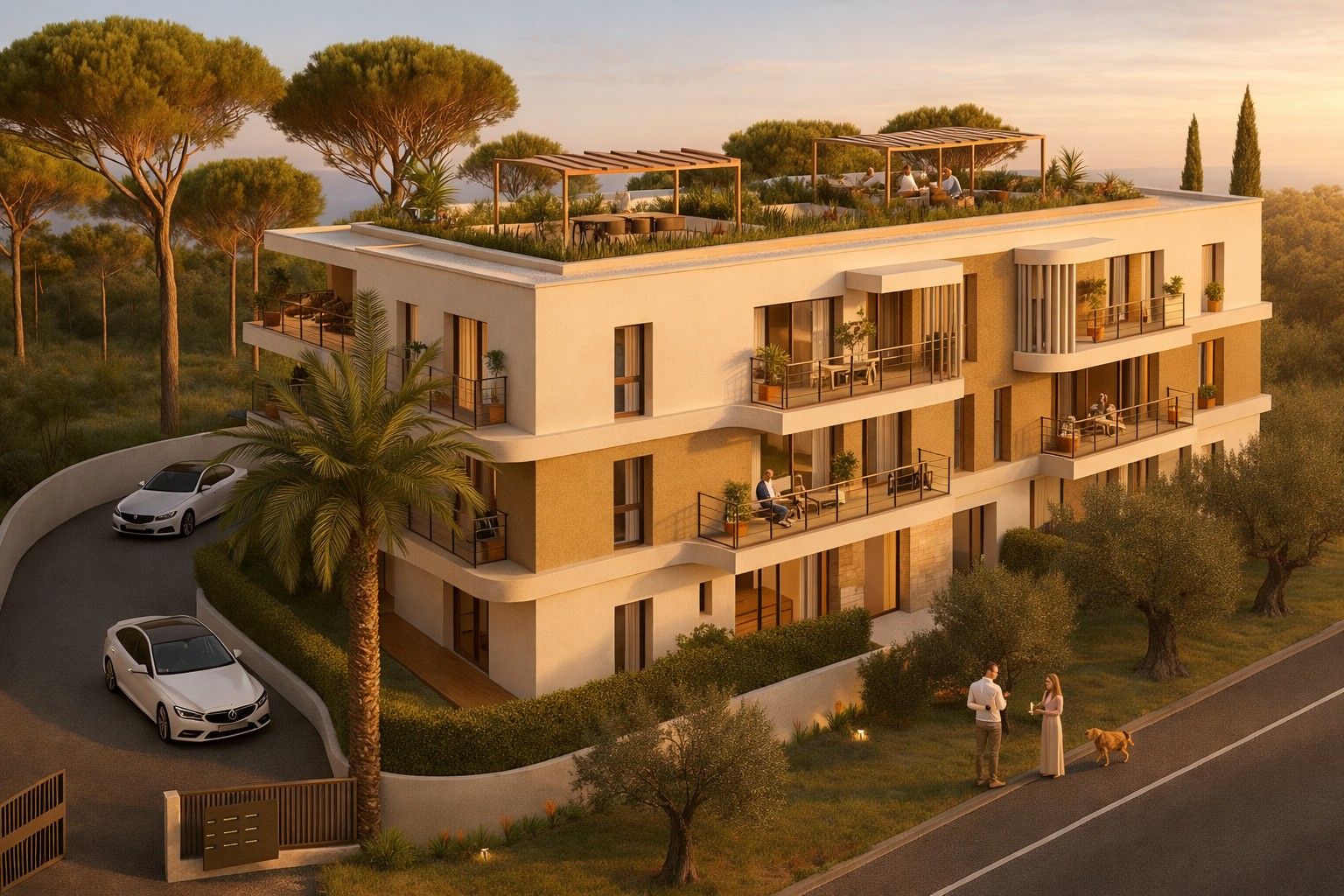 Les Terraces D'Olivia - New Apartments for sale in Antibes -exterior building day 2