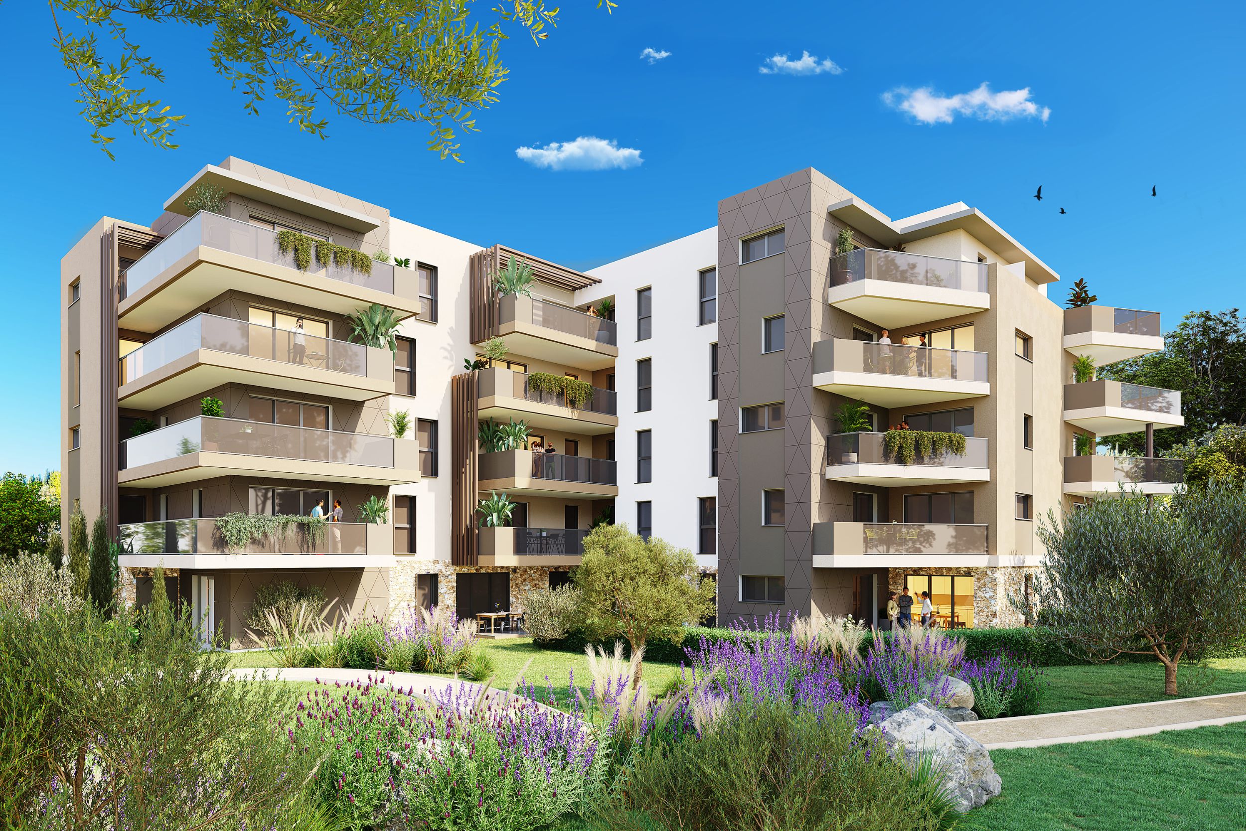 Les Jardins D'Elia - New Apartments for sale - building exterior 2