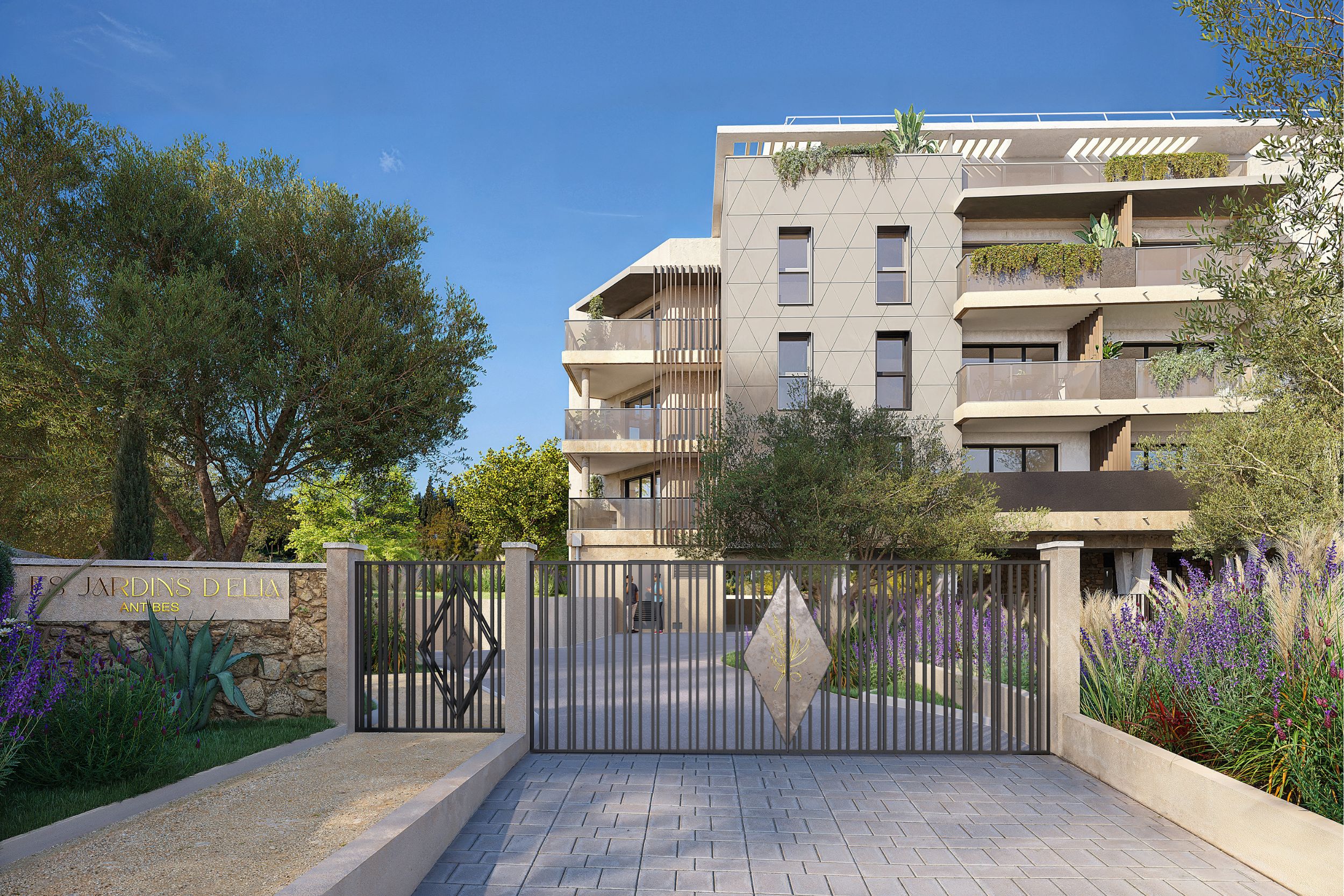 Les Jardins D'Elia - New Apartments for sale - front gate