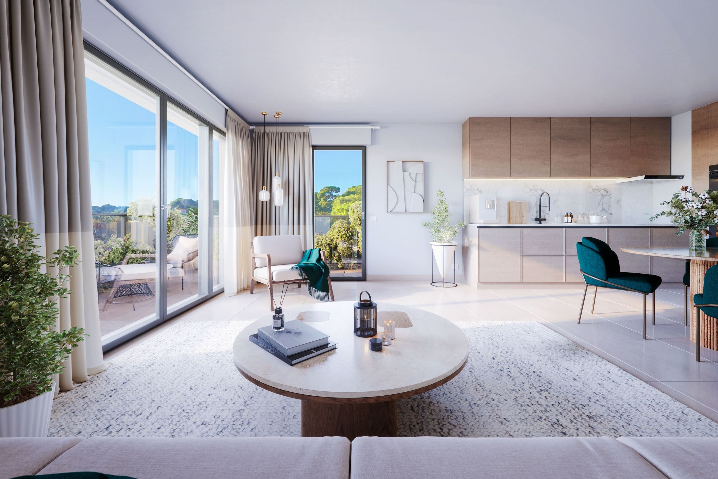 Les Jardins D'Elia - New Apartments for sale - living room example