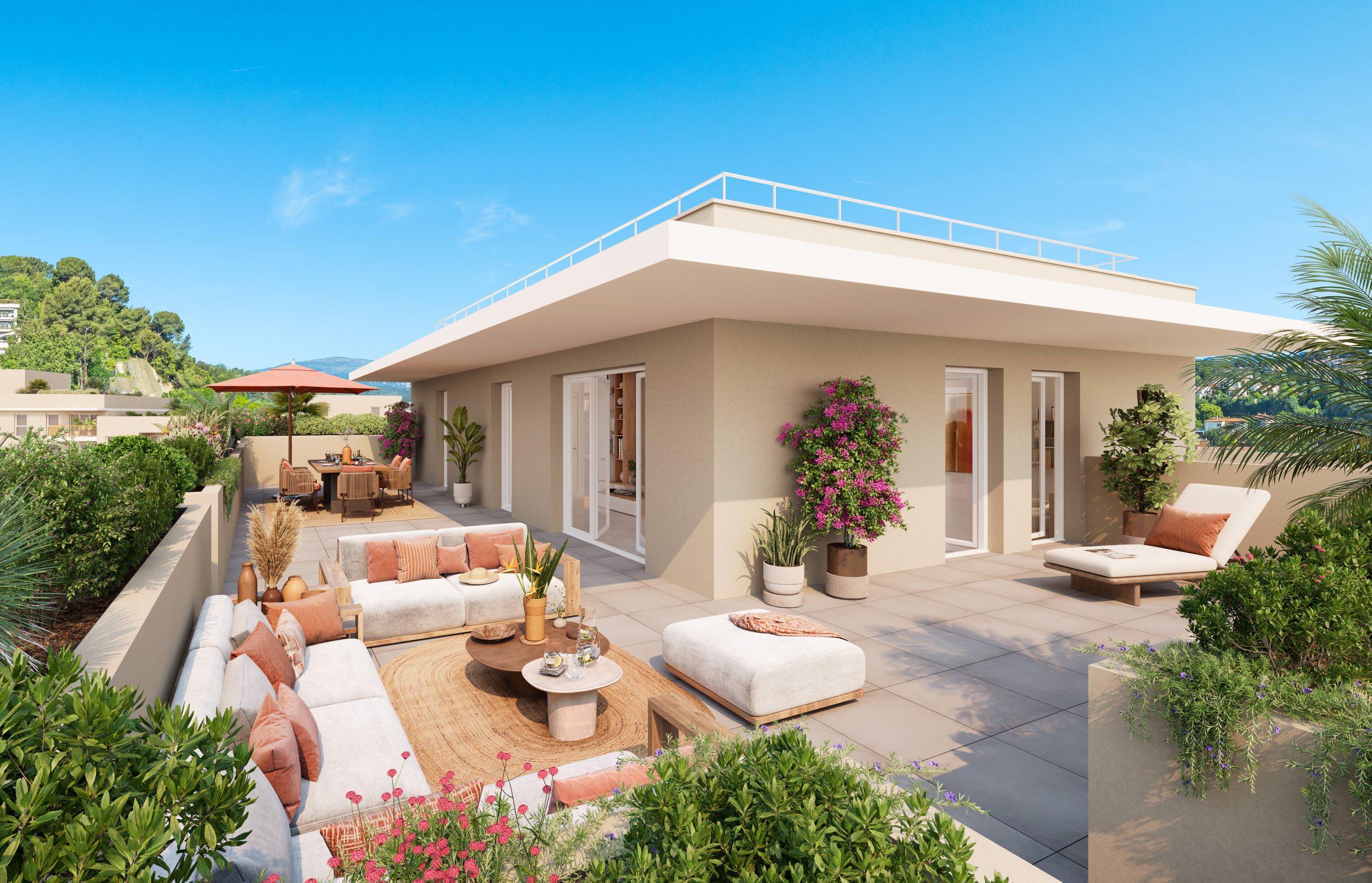 Les Terrasses D'Ella - New Apartments for sale in Cagnes-sur-Mer - roof terrace