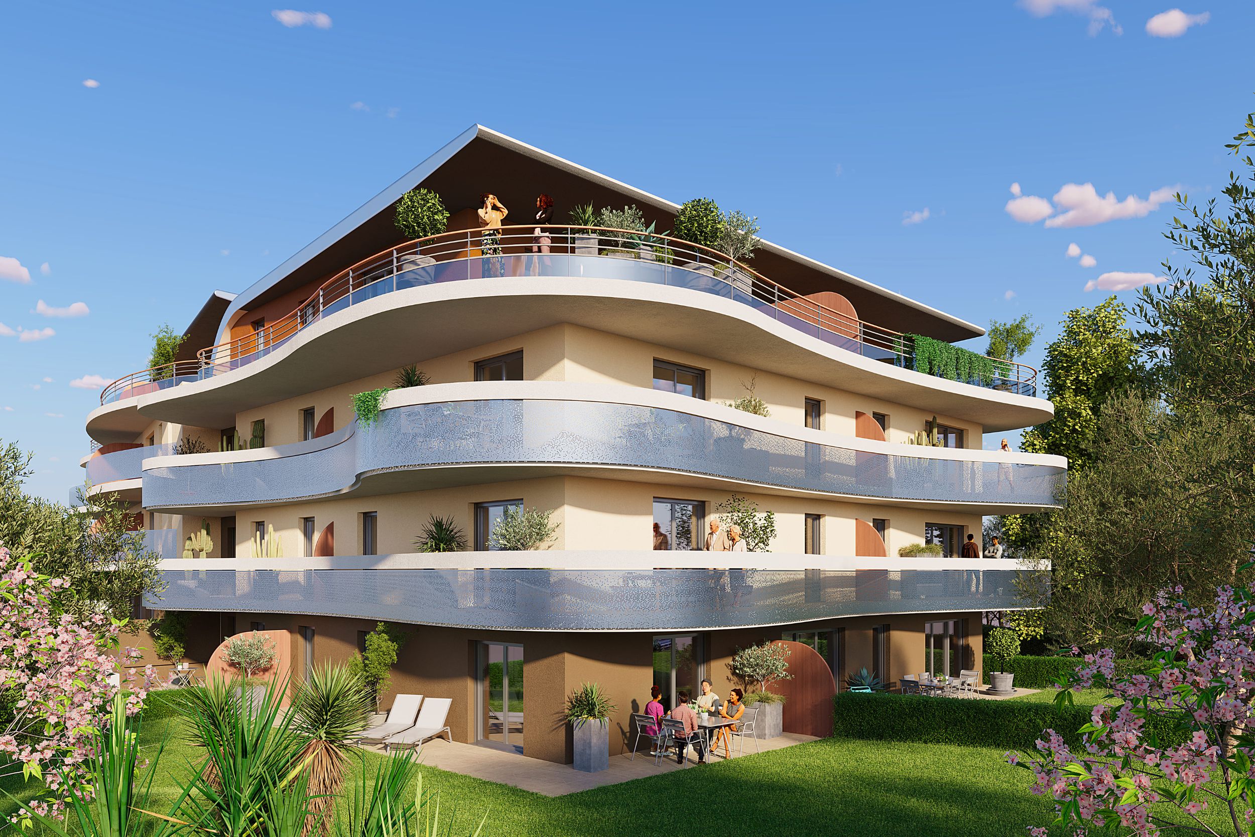 Onde Marine - New Apartments For Sale in Villeneuve-Loubet - building exterior 2