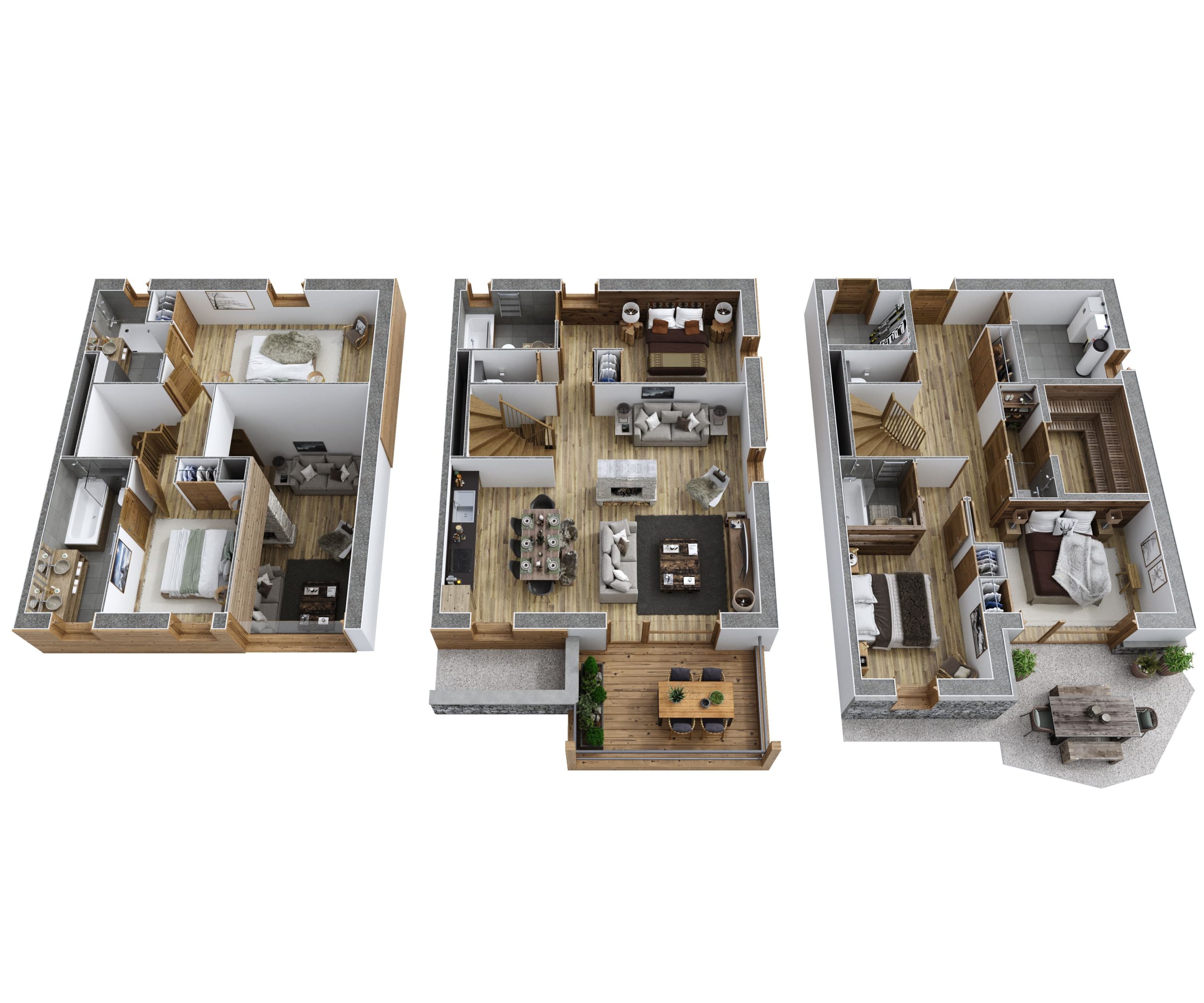 L'Atima floor plan example 3 - new apartments & chalets for sale Megève