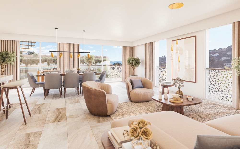 Pure Bay - New Apartments for sale in Le Lavandou - living room example