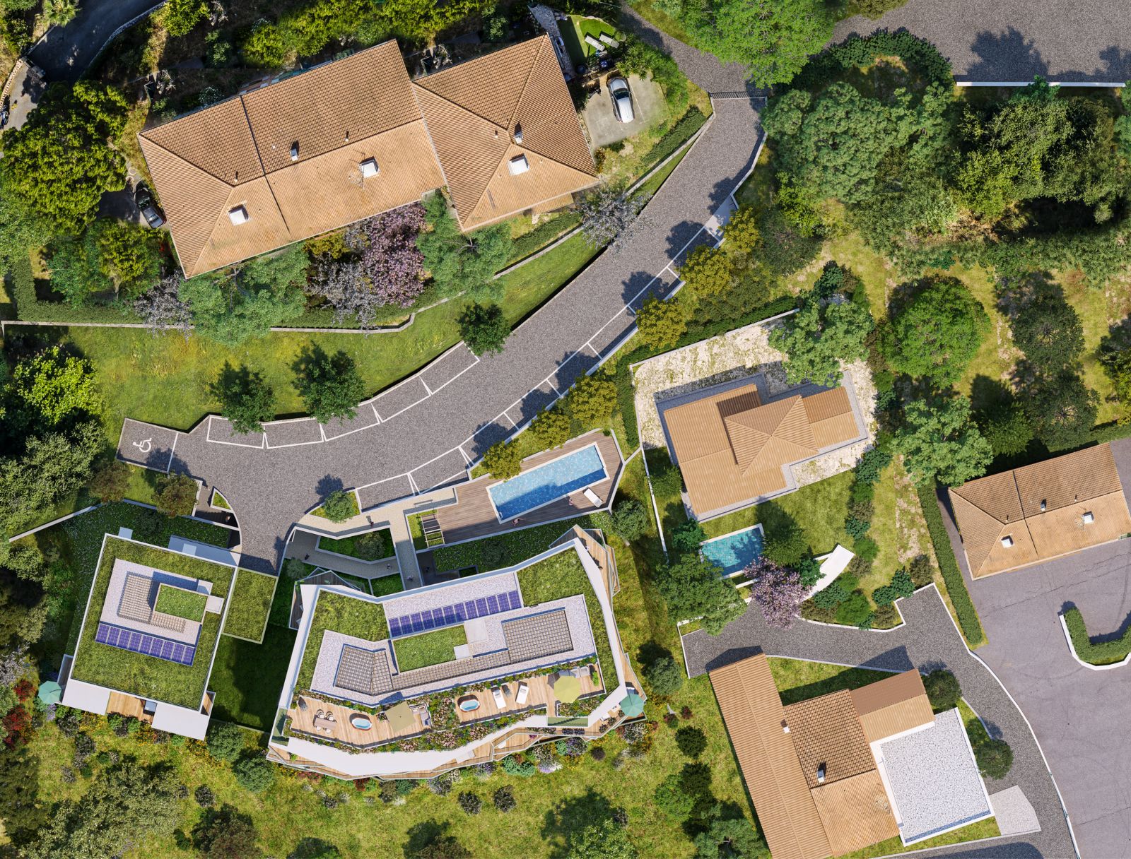 Serenity View - New Apartments for sale in Nice - Aerial Building block Layout