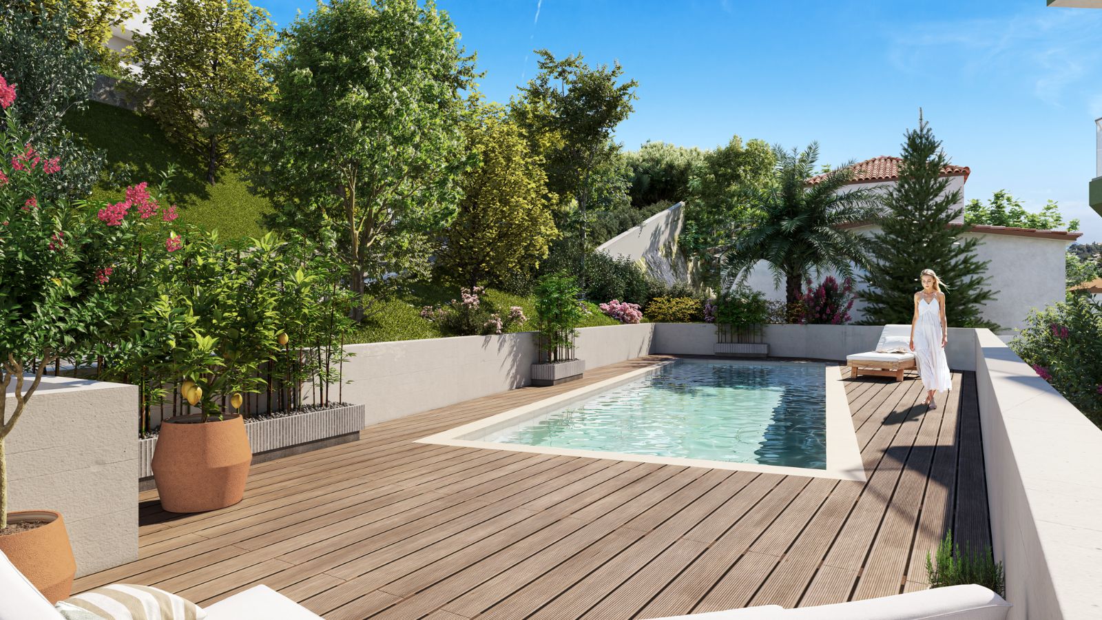 Serenity View - New Apartments for sale in Nice - Communal Pool