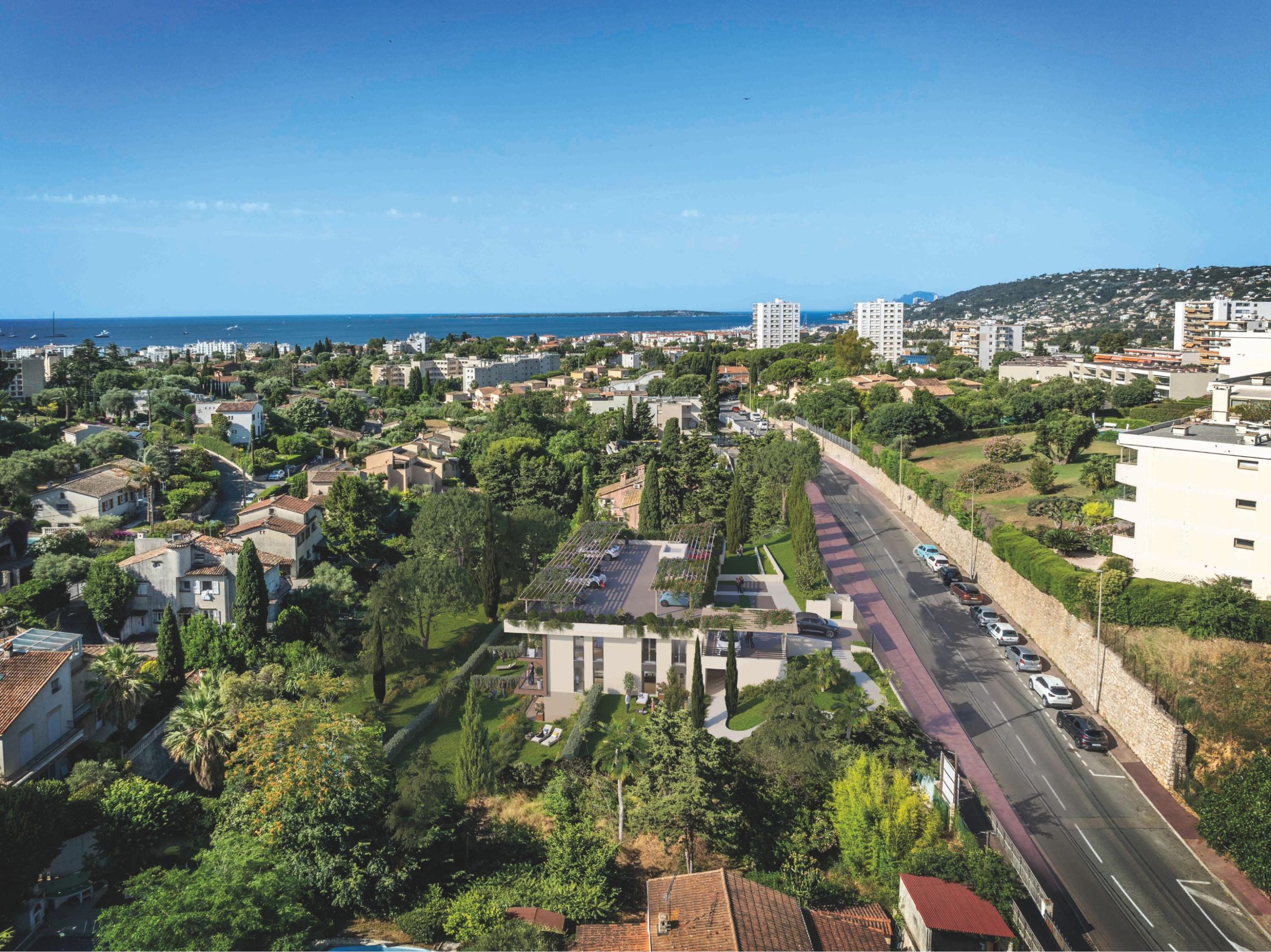 Villa Goya - New Apartments For Sale in Antibes - Aerial View 1