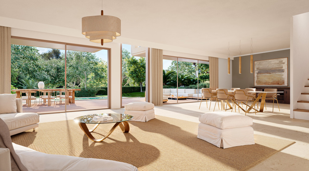 Les Grandes Bastides | New Villas For Sale in Mougins - Solana villa living room