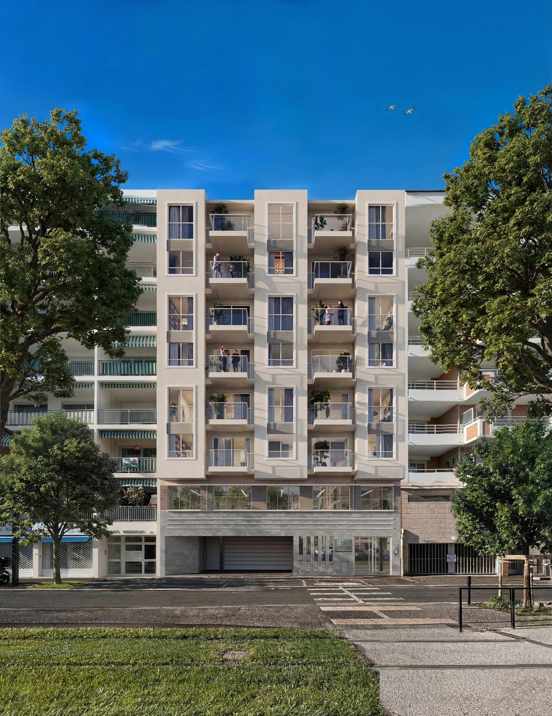 116 Californie building exterior - New Apartments for sale Nice